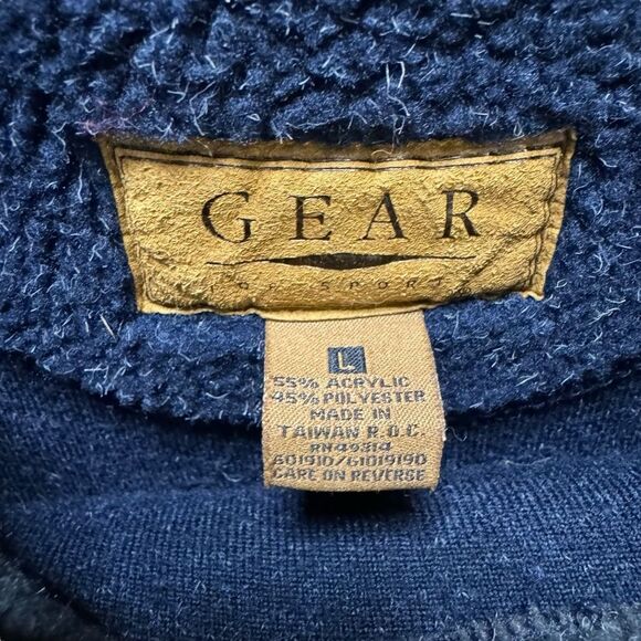 Gear Unisex Michigan Wolverines Blue Sherpa Mock Neck Pullover Sweatshirt Size L - Picture 5 of 8